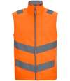 RG560 TRB201 Regatta High Visibility Pro Contract Ablaze Soft Shell Bodywarmer Orange  colour image